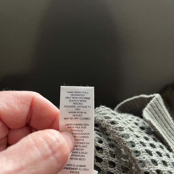 Chicos Mesh V Neck Grommet Detail - Picture 5 of 5